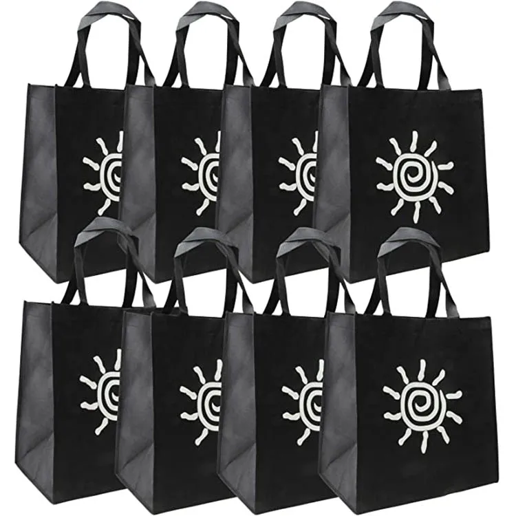 Non woven bag for shopping printed your own logo Customized black non woven cloth bag