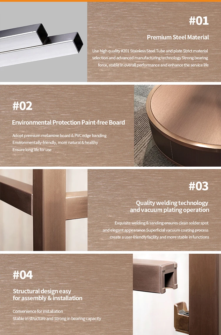 Modern minimalism style multi-functional clothing display rack stainless steel coat and hat rack for clothes chop