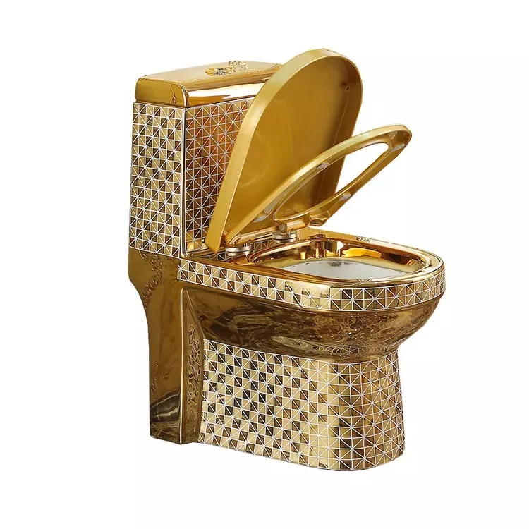 
Good Reputation A3110 sanitary bathroom furniture red flower patterns one piece washdown toilet 