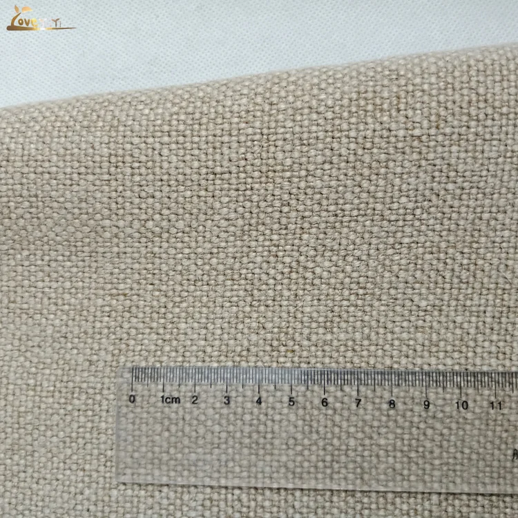 Heavy Burlap Enzymed Stone Washed French Flax Linen Fabric For Sofa