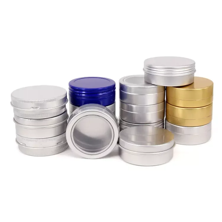 Aluminum round tin can Aluminum metal Jar Tobacco container tin