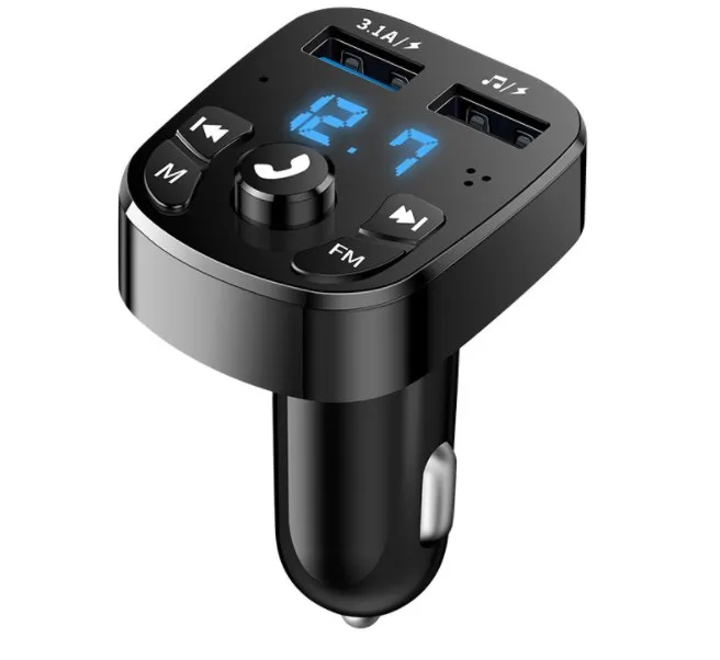 Cheap TrendingFM Transmitter for Car Dual USB Dual 3.1 LED V5.0 Wireless Radio Tuner Music Player/Car Kit with Hands-Free Calls