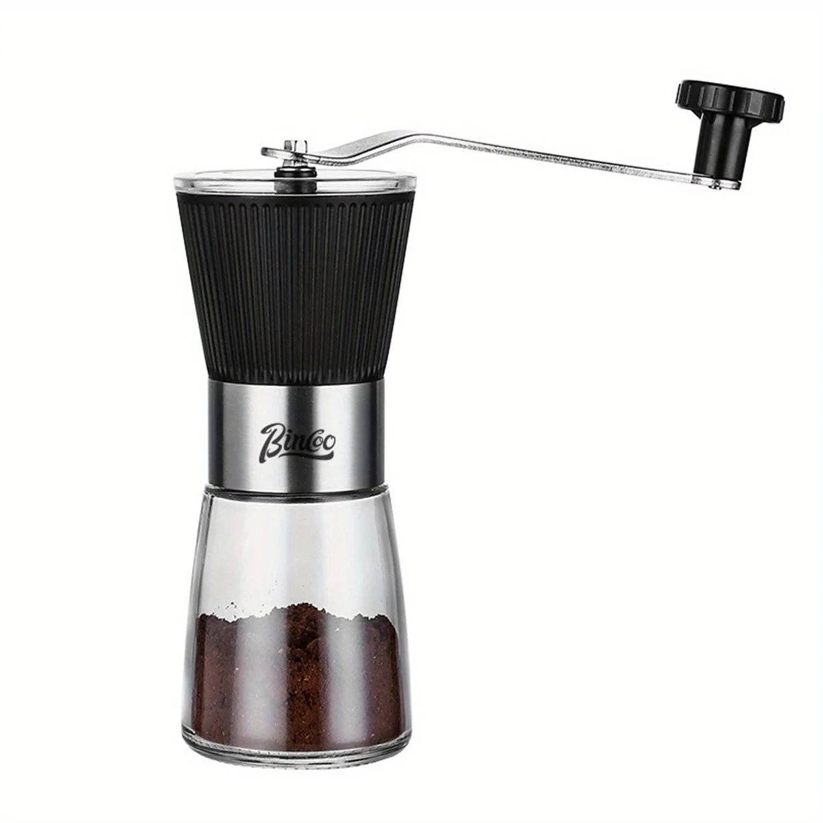 New Listing Glass Stainless Steel Portable Adjustment Mini Manual Coffee Grinder Sustainable Large Capacity Mill