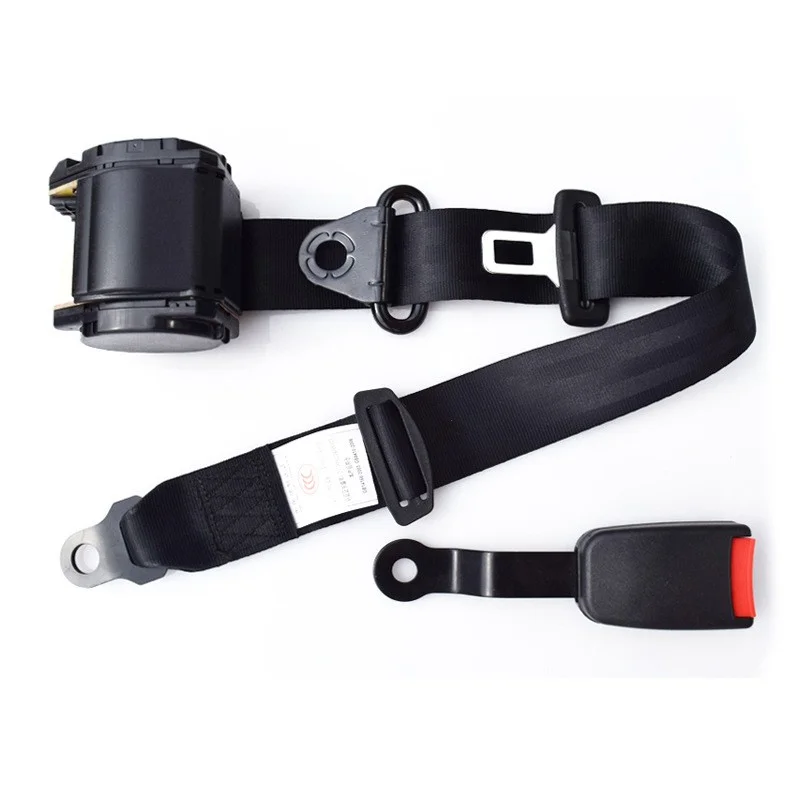 Universal Adjustable Retractable Car Bus Truck Safety Drivers Webbing Hug 3 Point  Seat Belt