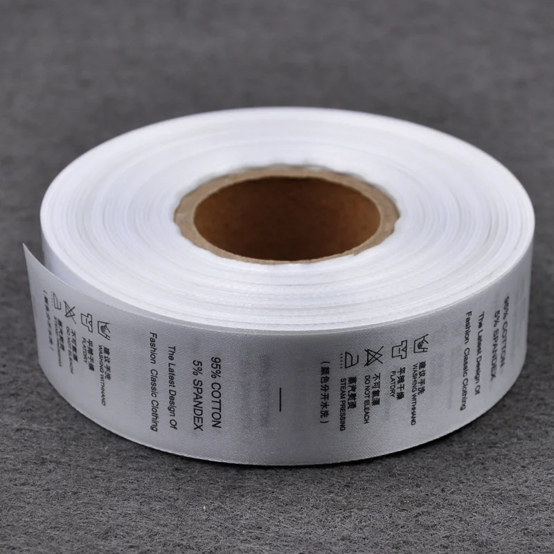 custom satin care labels for clothing