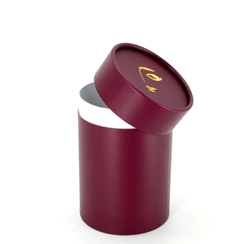 Luxury Eco-friendly Recyclable Custom Printed Cardboard Cosmetic Cylinder Perfume Packaging Paper Tube for Tea