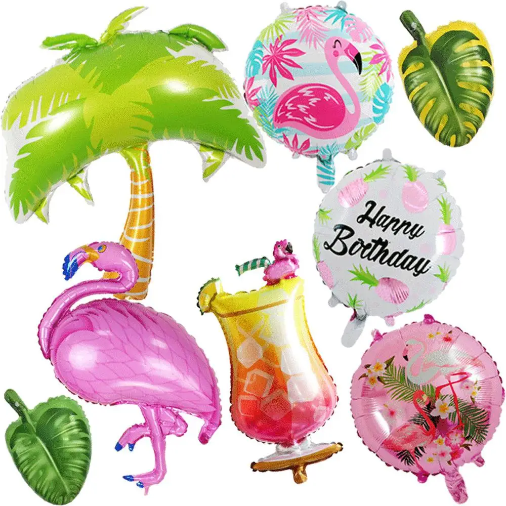 18 inch Jumbo Flamingo Foil Balloons Party Decoration Hawaiian Themed Tropical Summer Beach Pool Wedding Birthday Party Favors