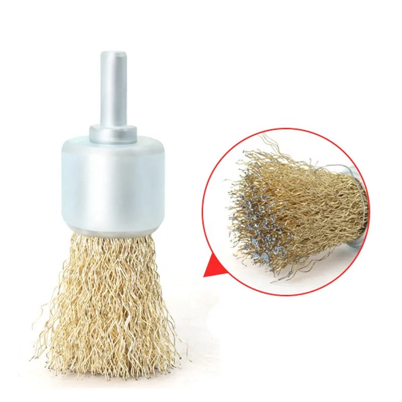 Brassed Steel Crimped Wire Brush