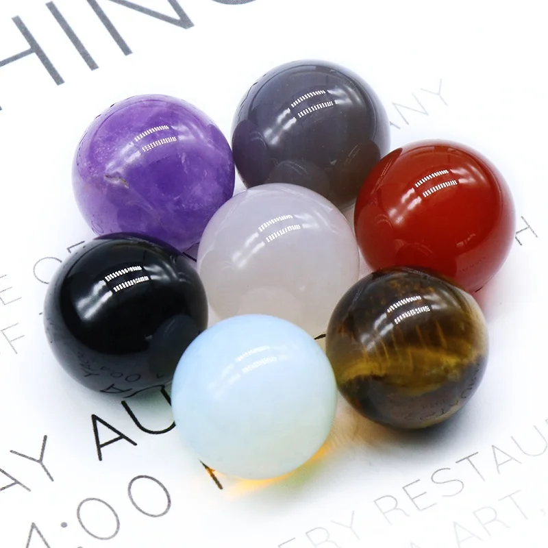 Оптовая продажа, натуральный камень, 16 мм, круглый шар, Хрустальный Агат, 16 мм, без отверстий, свободные бусины