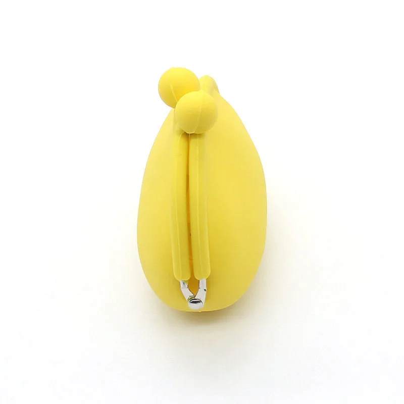 Eco-friendly silicone solid color mini storage coin pouch with UV print custom logo silicone coin purse