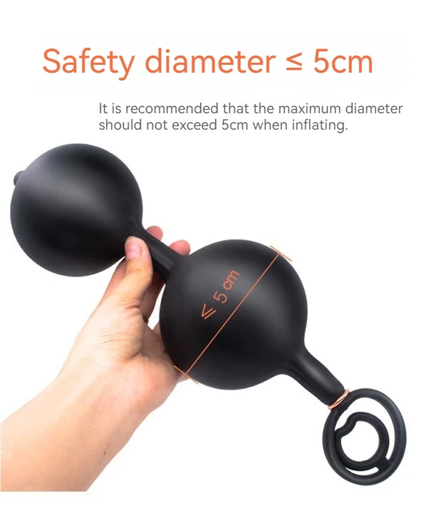 Other sex toys Popular double-bead inflatable anal plug bead lock vibrating anal training anal plug dilator sex toy