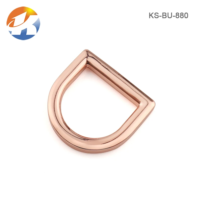 Handbags straps connector bags parts dring rose gold d ring purse buckle custom made d-ring