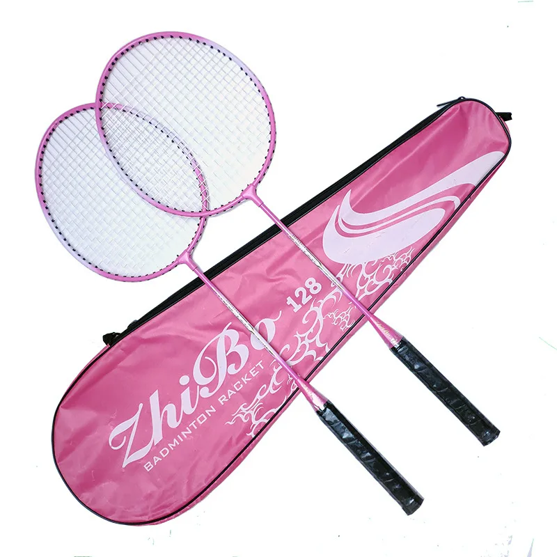 Wholesale 2 sets of alloy feather racket popular offensive badminton rackets