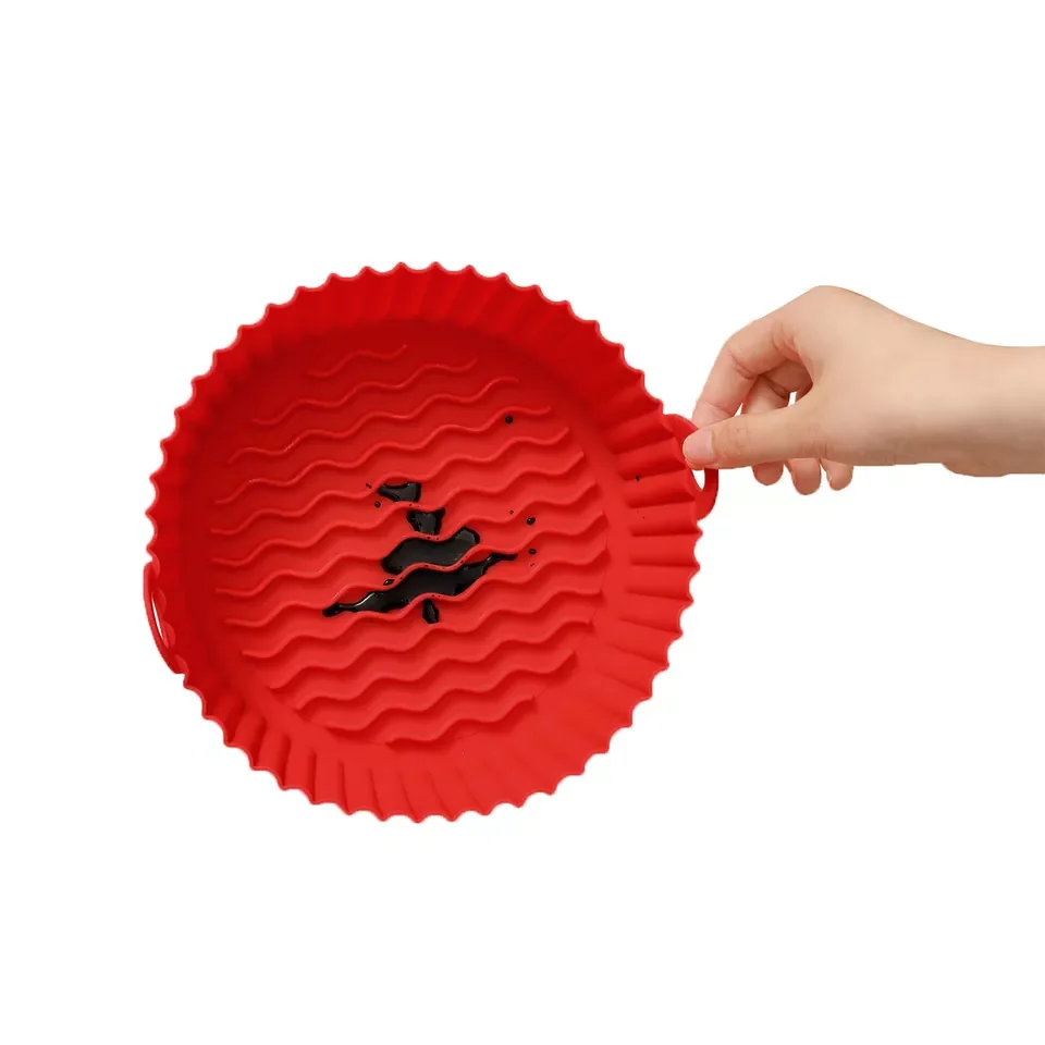 Silicone Pot for Air Fryer Oven Accessories Air Fryer Liners Food Safe Reusable Air Fryer Silicone Basket