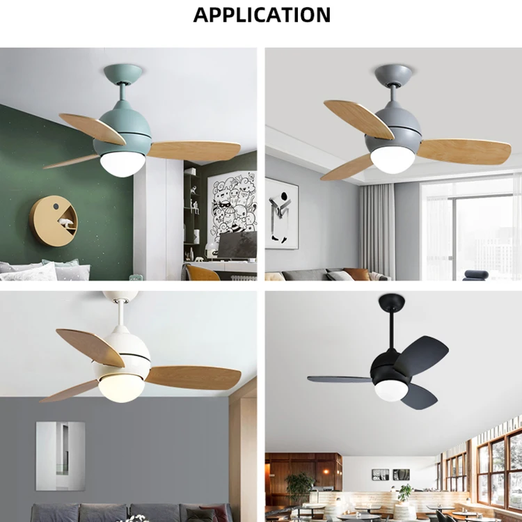 Superior Quality 3 Plywood Blades AC Motor Morden Indoor Decoration Remote Control Led Ceiling Fan Light