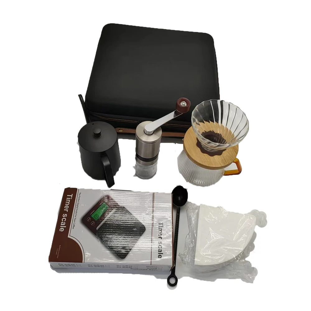 Coffee Set for Home Cafe Restaurant Camping Convenient Easy Carry Coffee Kit