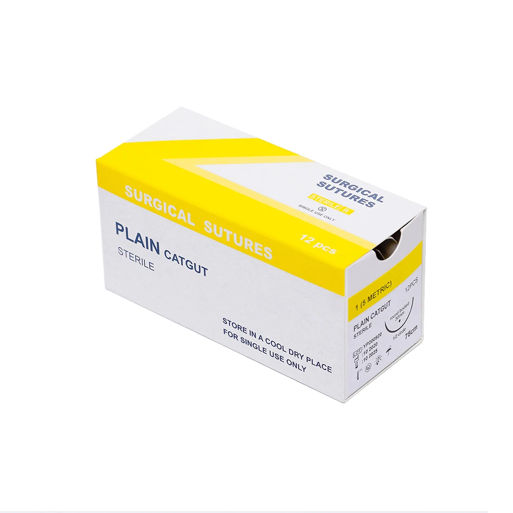 Ce certificate Absorbable Material Polyglycolic Acid Disposable Curved Surgical Sutures