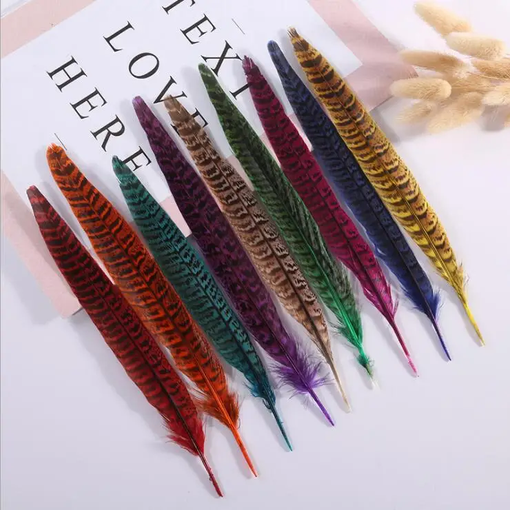 Decorative Strung Ringneck Feather Pheasant Feather