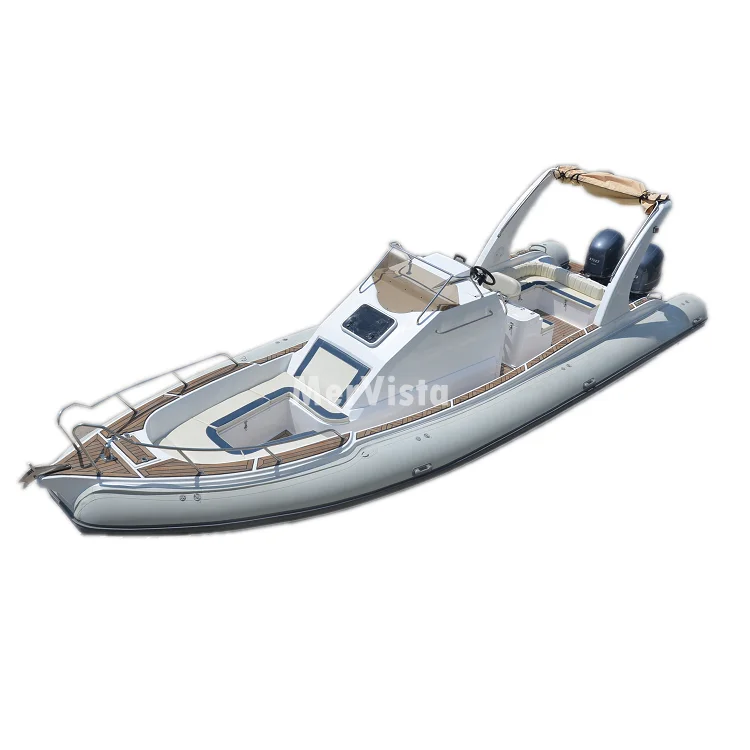 hot sale 9.6m yacht luxury boat cabin cruiser model Hull Hypalon Sport Rigid Inflatable Rib Boat 960 for Tours