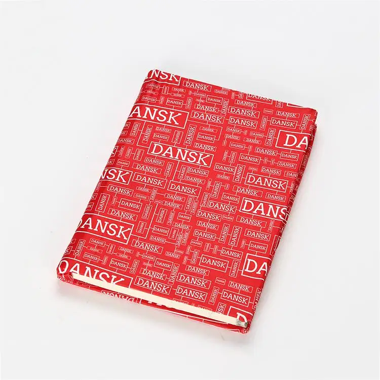 Low Moq Red Letter Print Elastic 4 Sides Stretchable Soft Book Cover For School Supplies Diary