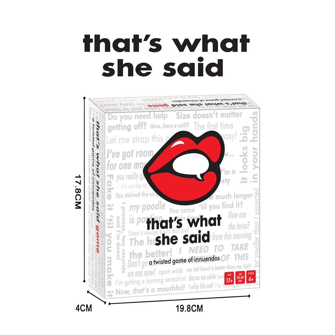 Hot Selling Hilariously Twisted Party Game Customized Adult card game Printing What She Said Classic Game Card