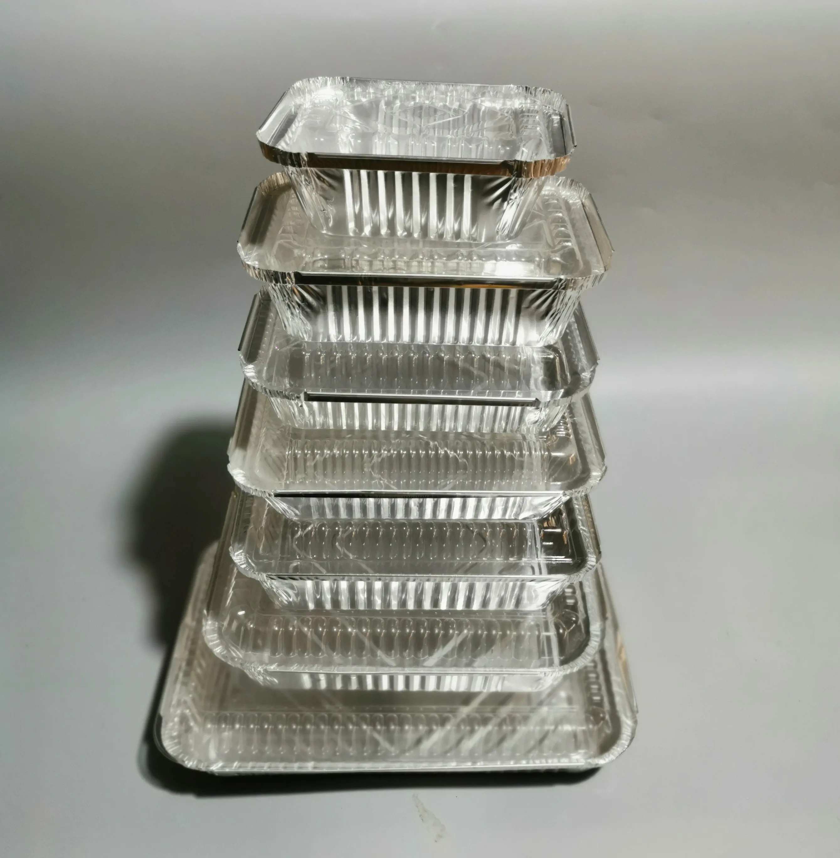 Одноразовые контейнеры из фольги, алюминиевые контейнеры для пищевых продуктов, алюминиевые контейнеры из фольги для выпечки, Алюминиевые прямоугольные контейнеры для пищевых продуктов