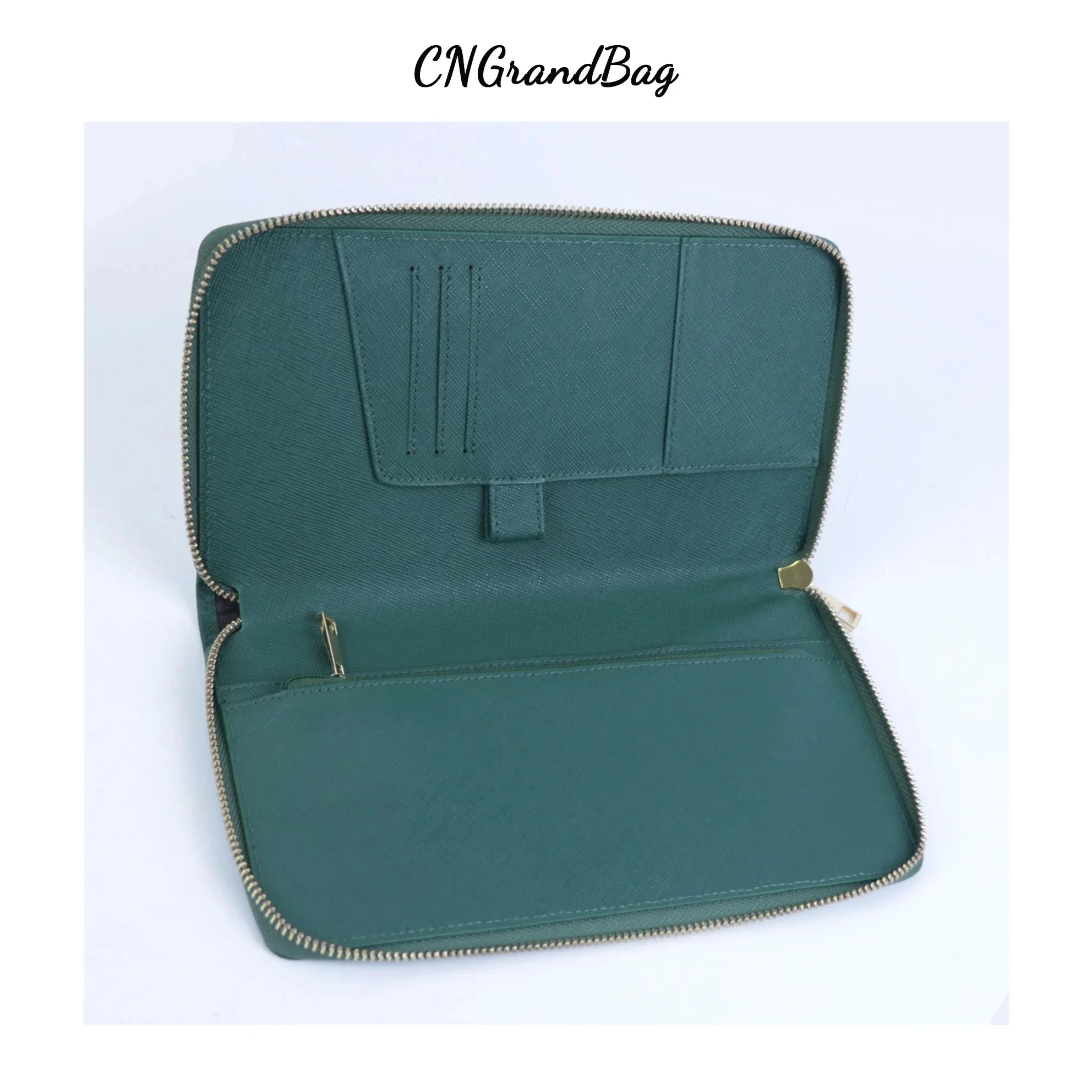 Simple Zipper Purses Long Clutch Wallet Soft Saffiano Leather Slim Travel Leather Wallets for Women and Men