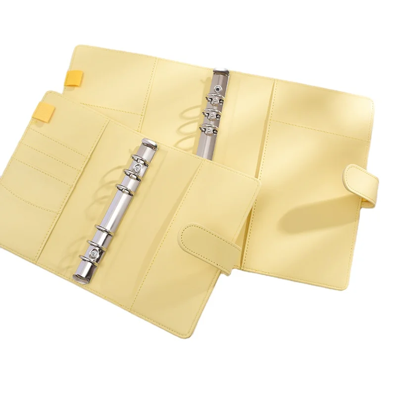 Custom A5 size 6 rings budget pu leather planner binder notebook
