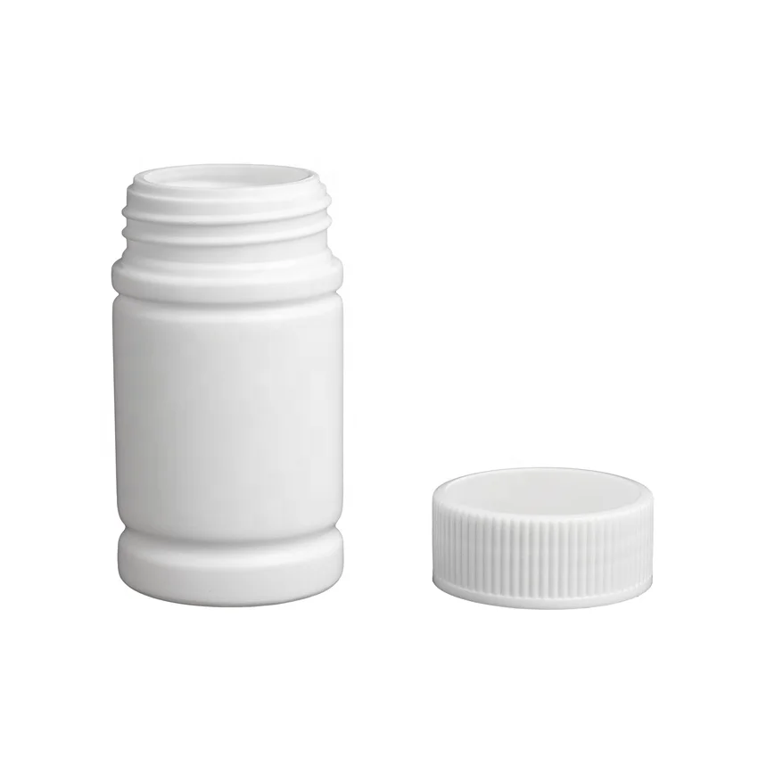 80ml plastic pill bottle, pharmacy use white color bottle, plastic container for pills