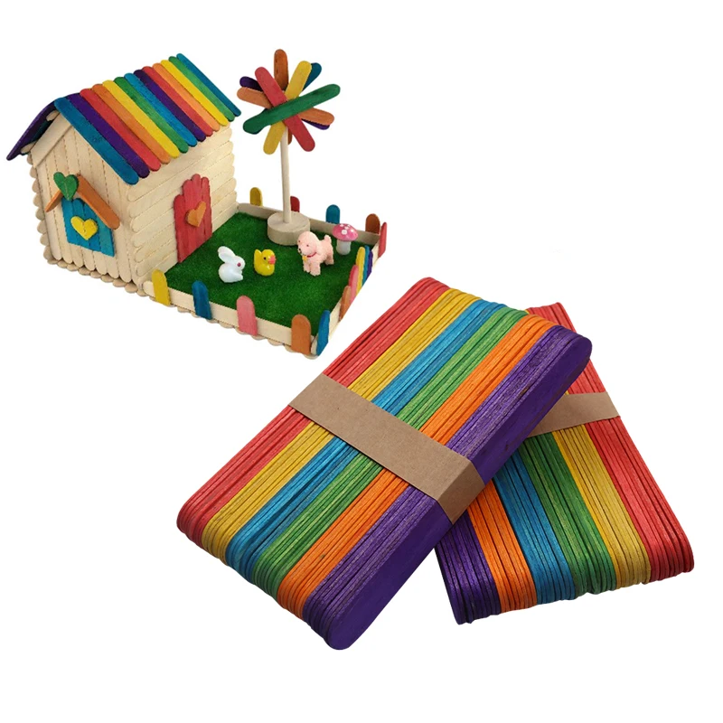 Fancy High Quality Toy Craft Art Wooden Ice Cream Sticks for Drawing DIY