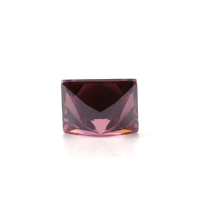 Thriving Gems AAAAA CZ Stone Square Shape 1 Carat Diamond Rhodolite Color Cubic Zirconia For Jewelry