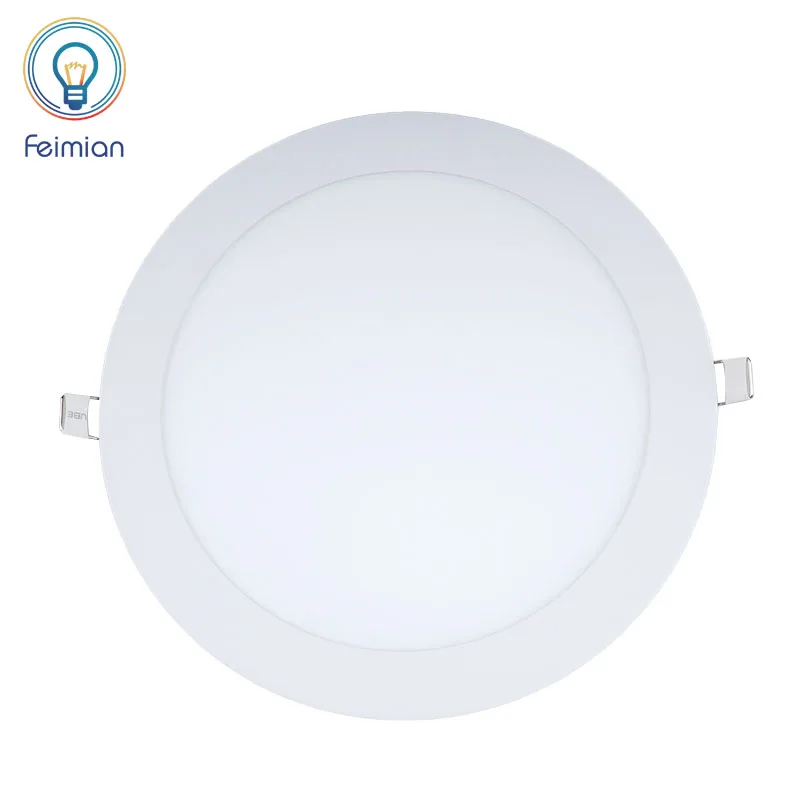 3W 6W 9W 12W 15W 18W 25W Waterproof IP44 Flat Ceiling Lamp Recessed Round Ultra Thin Slim LED Panel Light