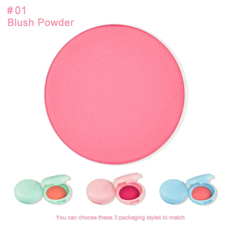 LS29 OEM Round Shape 3 color blush palette  Single Face Blusher cream and powder Vegan Makeup Blush custom With Your Logo