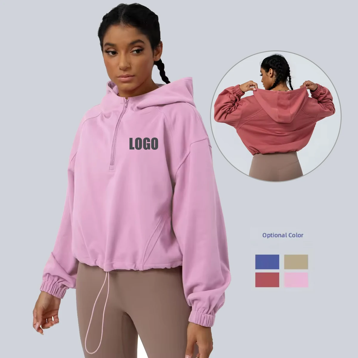 Женские толстовки с длинным рукавом, на молнии