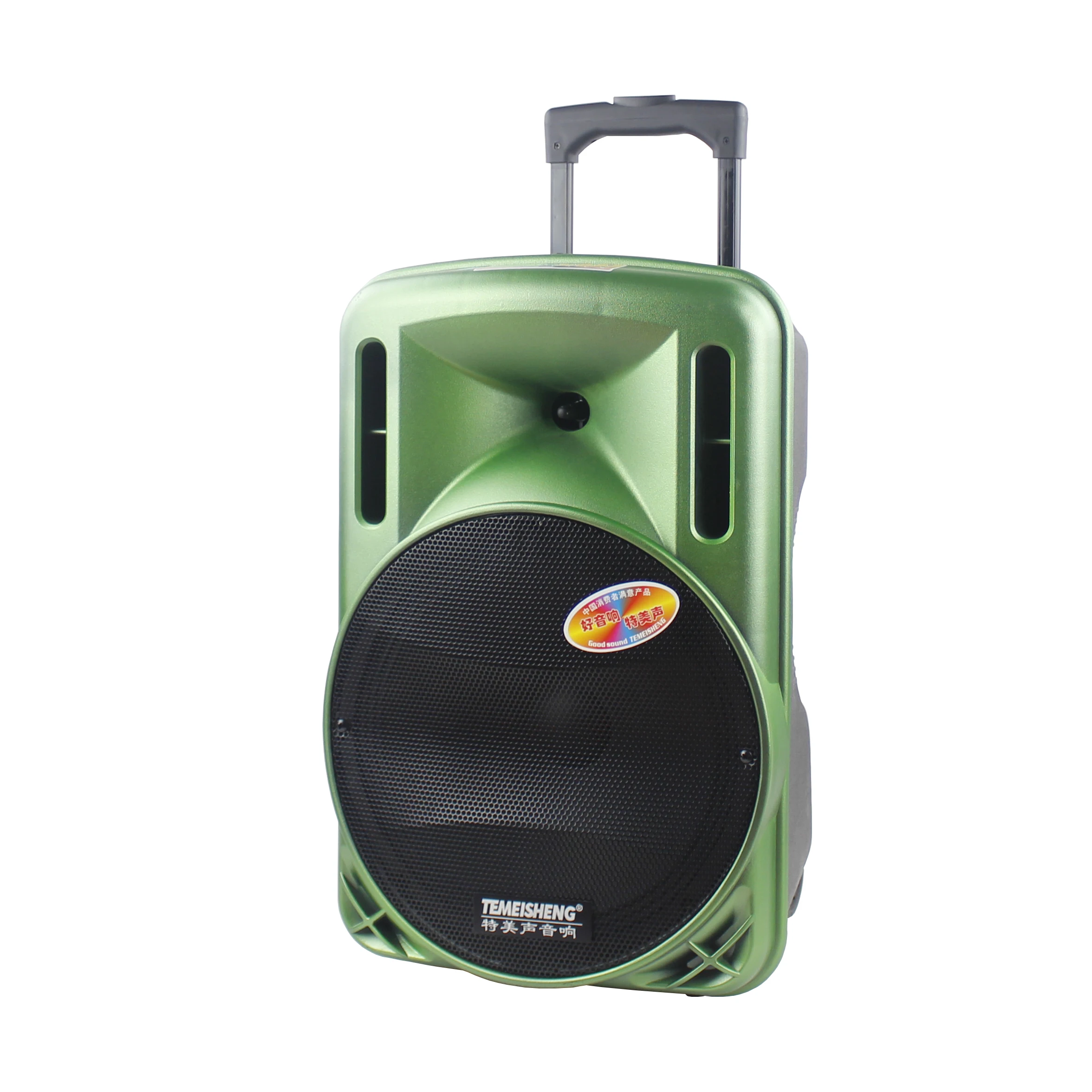 120W 12V6600mAh Battery Powered A12-1 Temeisheng 12 Inch Active Party Professional DJ Trolley Speaker with Party Light