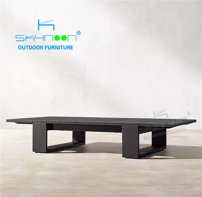 Best price patio side table superior quality metal coffee table black outdoor coffee table cheap for sale(48001E)