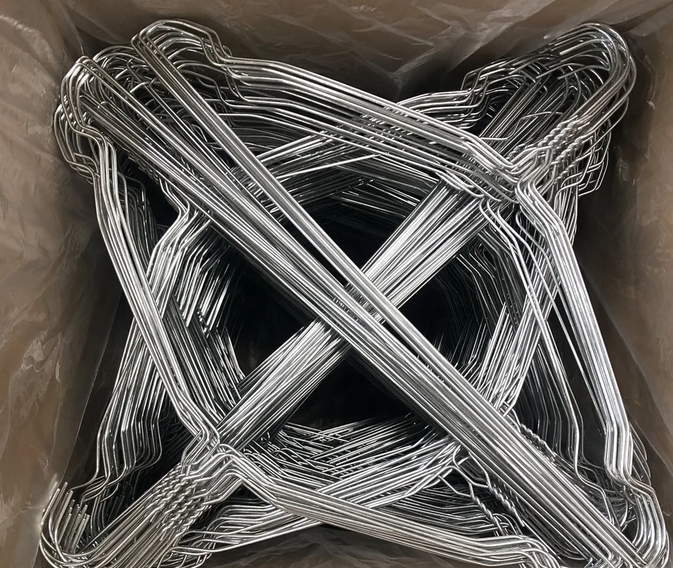 Solid 13G 16inch Galvanized wire hanger for laundry