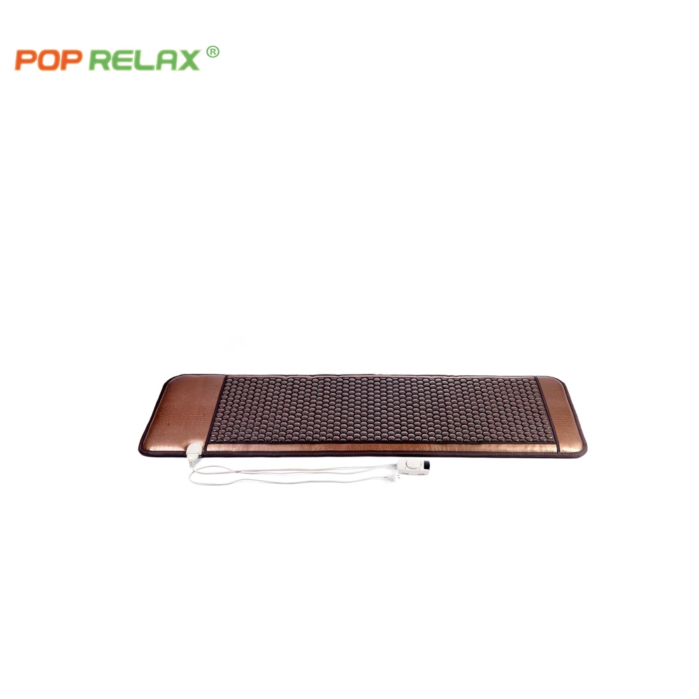 Amazon hot seller FCC CE  Korean jade germanium stone heating PEMF photon light tourmaline pad mat