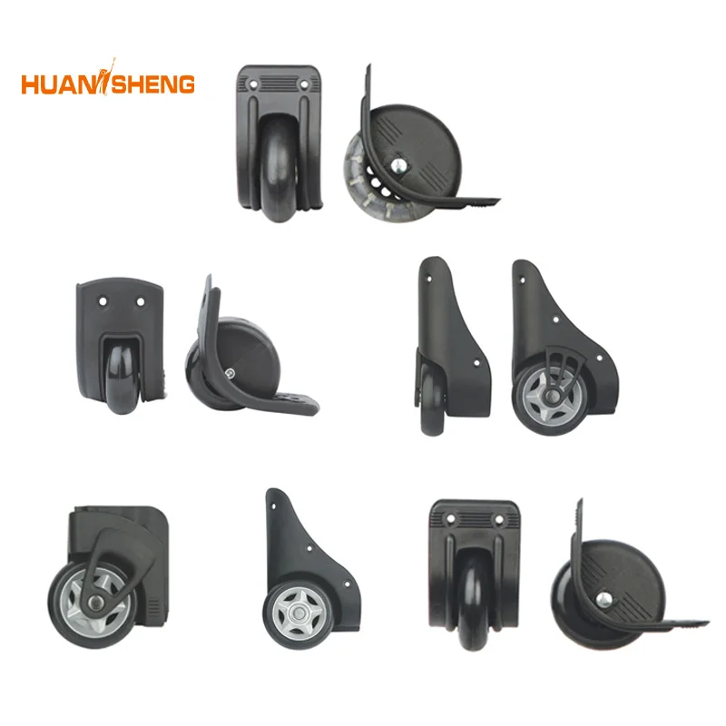 Luggage Travel Bag Wheels Duffel Bag Plastic Rubber Parts For Trolley Radius Corner Designed Luggage Wheel With Ball Bearings
