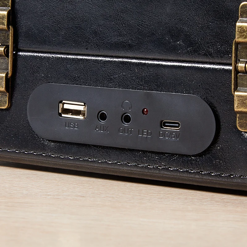 2022 Hot Sale Portable Video Cassette Wireless  CD Player Stereo Sound Speaker Turntable Retro Record Player