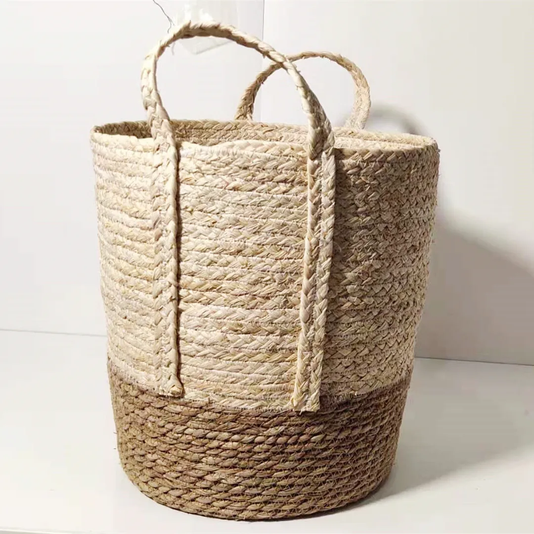 Лучшая цена, оптовая продажа, большая корзина для хранения кукурузной шелухи и соломы для домашнего хранения