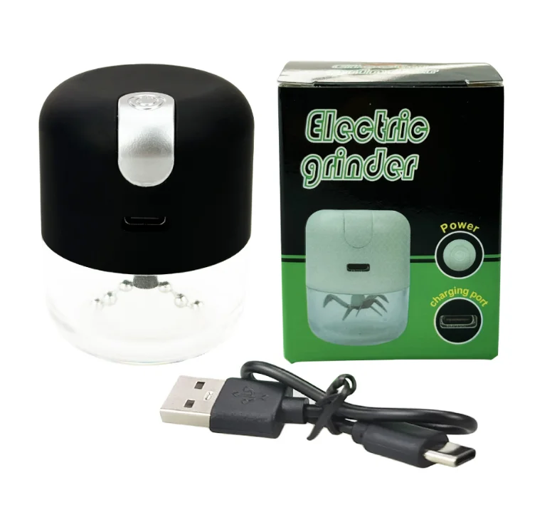 New Mini  Electric Ball-Chain Grinder Type C rechargeable One handed Herb grinder Electric