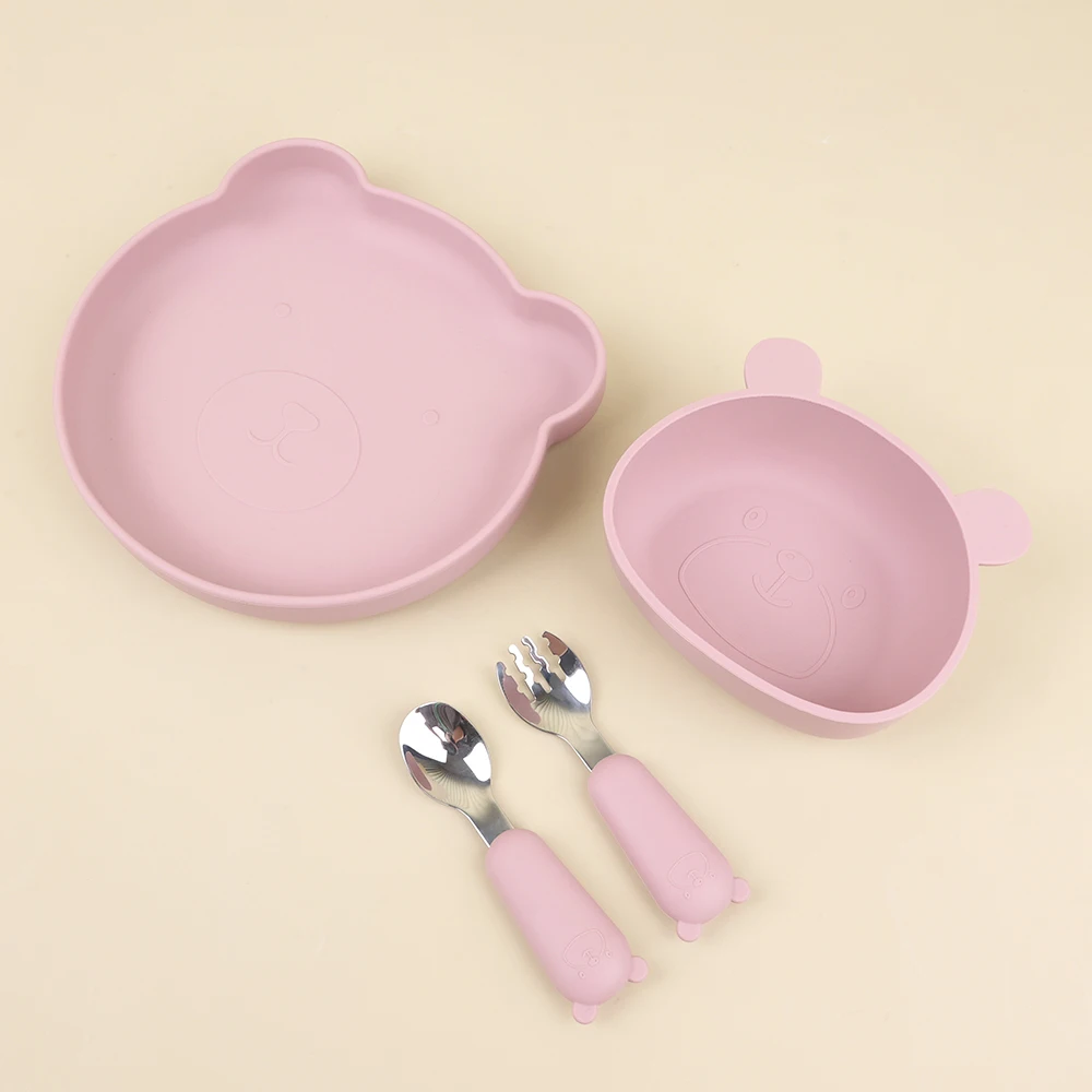 New Baby Product idea 2025 BPA FREE Food Grade Silicone Bowl Suction Cup Baby Feeding Plate Baby Silicone Bowl Plate