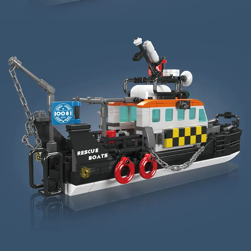 Mould King 10081 Multifunctional Rescue Ship English Version For kids Age + (364pcs)