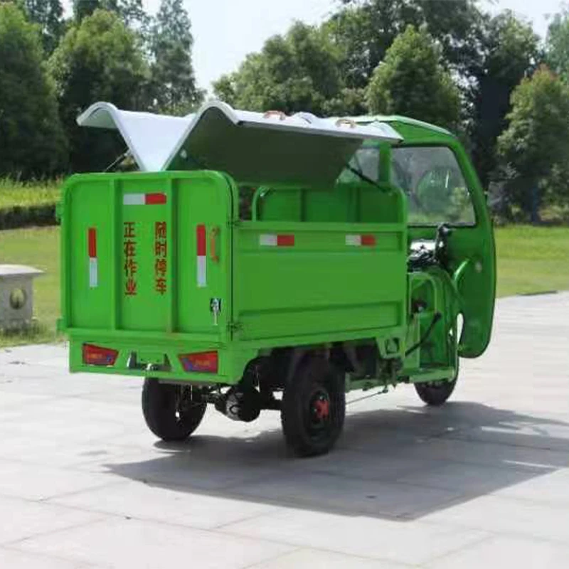 Commercial Three-wheeled Garbage Truck Electric Three-wheel Sanitation Vehicle That Can Dump