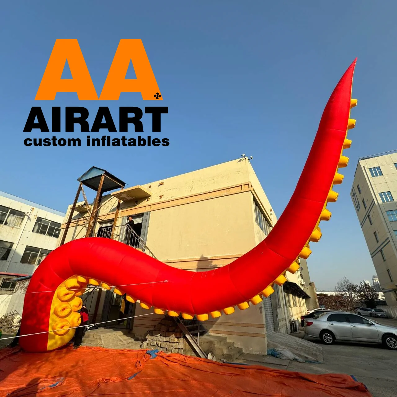 Funny theme party toys captain octopus inflatable tentacle arm