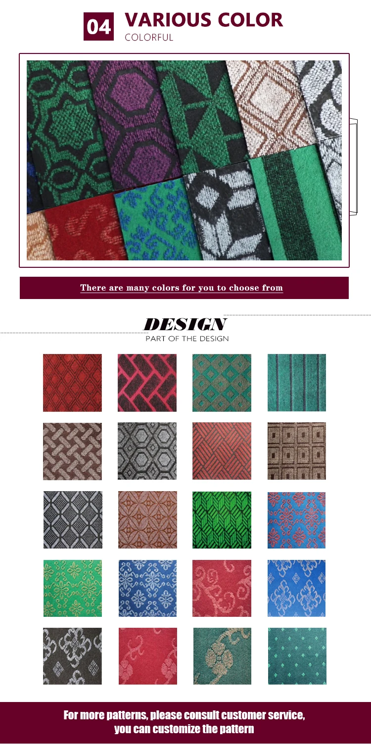 Needle punched red wedding and commercial use outdoor floor carpet