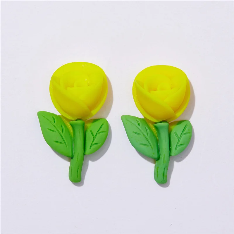 New Rose Resin Charms Beautiful flowers Resin Flower For Decoration
