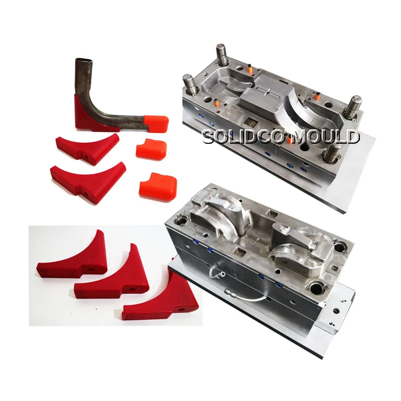 Plastic end cap molding forms of school table chair pipe legs