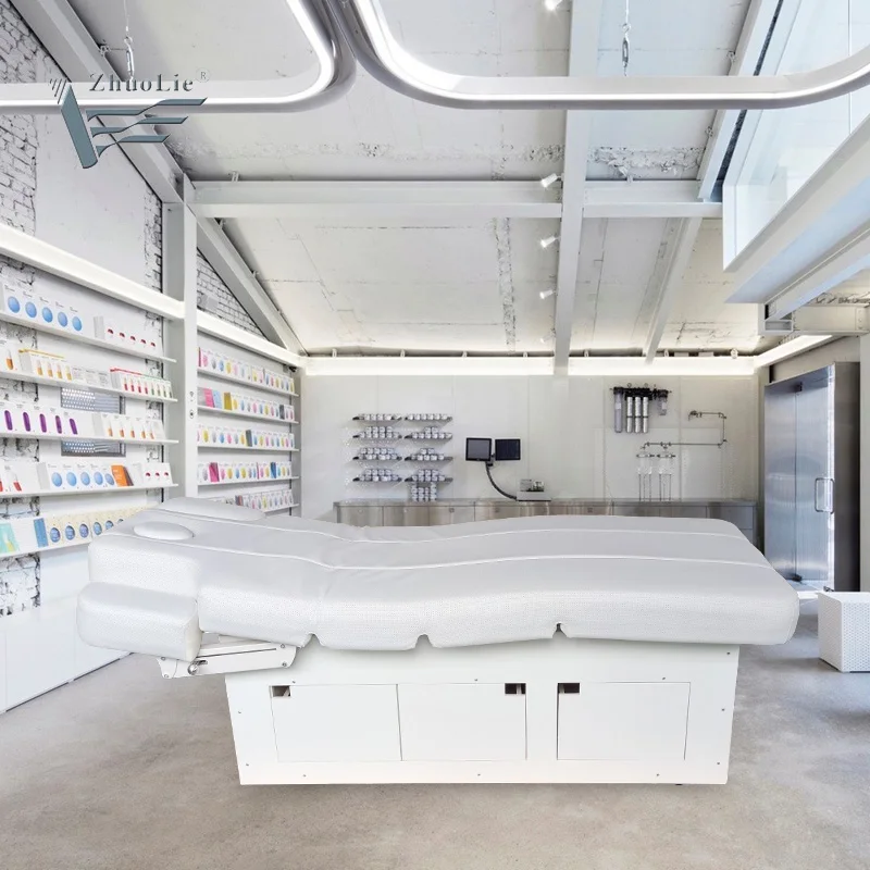 Luxury Beauty Salon Spa Bed Facial Beauty Lash Bed Heating Mattress 3 Motors Electric Massage Table